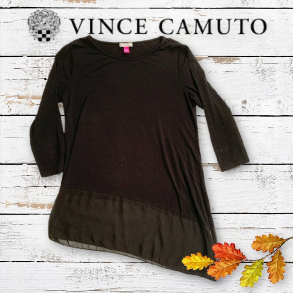 ⤵️Vince Camuto 3/4 sleeves black blouse